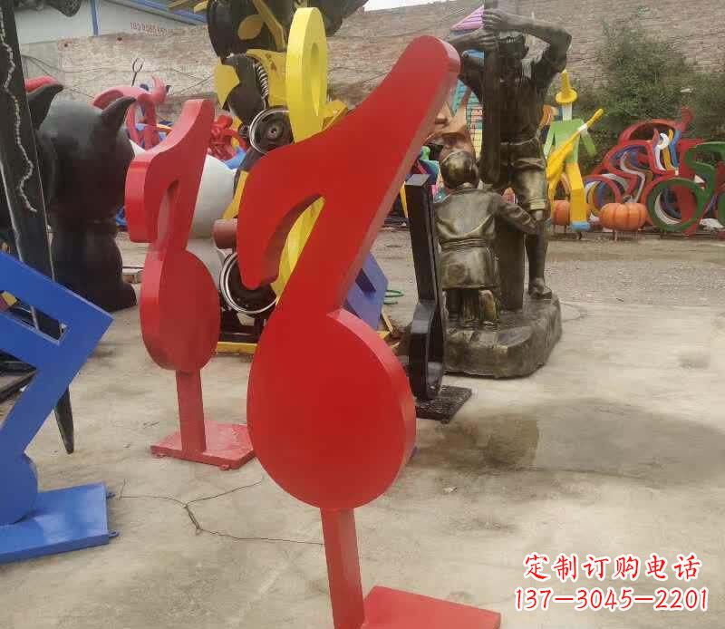 内江不锈钢音符雕塑悠扬的音乐美学