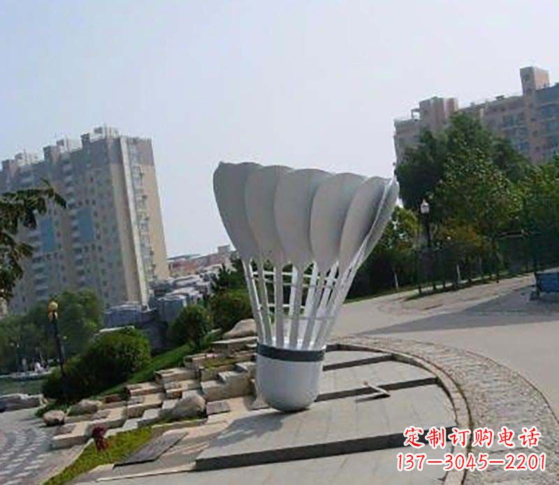 内江不锈钢羽毛球雕塑装点美丽的羽毛球世界
