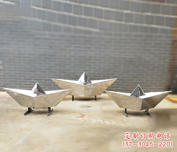 内江不锈钢元宝雕塑精致的艺术品