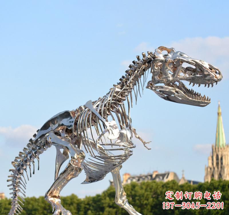 内江不锈钢恐龙雕塑精致纪念它们的存在