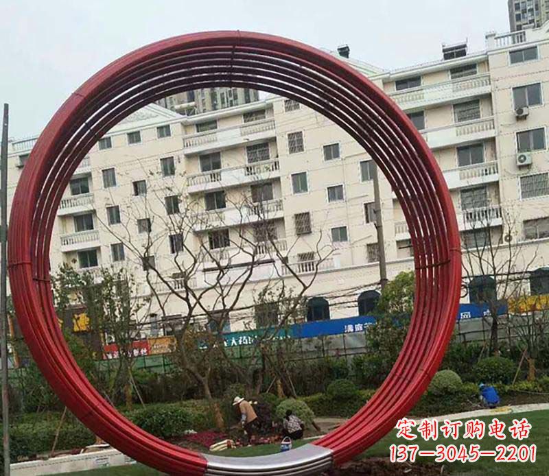 内江不锈钢圆环雕塑精致而经久耐用