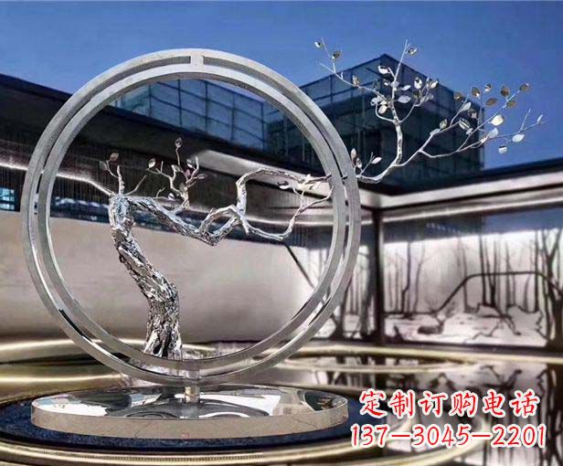 内江不锈钢圆环景观雕塑给城市带来活力与美感
