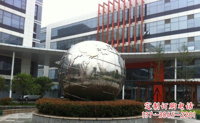 内江不锈钢圆球地球雕塑描绘地球的美丽