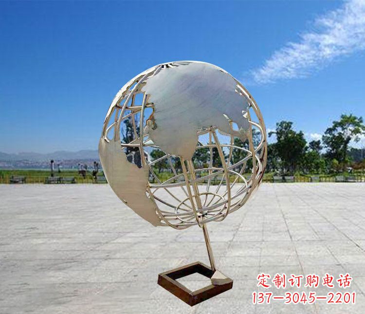 内江神奇的不锈钢地球仪雕塑