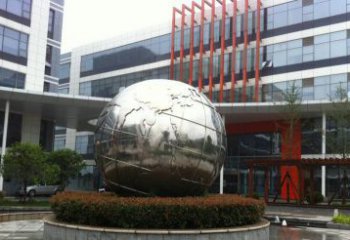 内江不锈钢圆球地球雕塑描绘地球的美丽