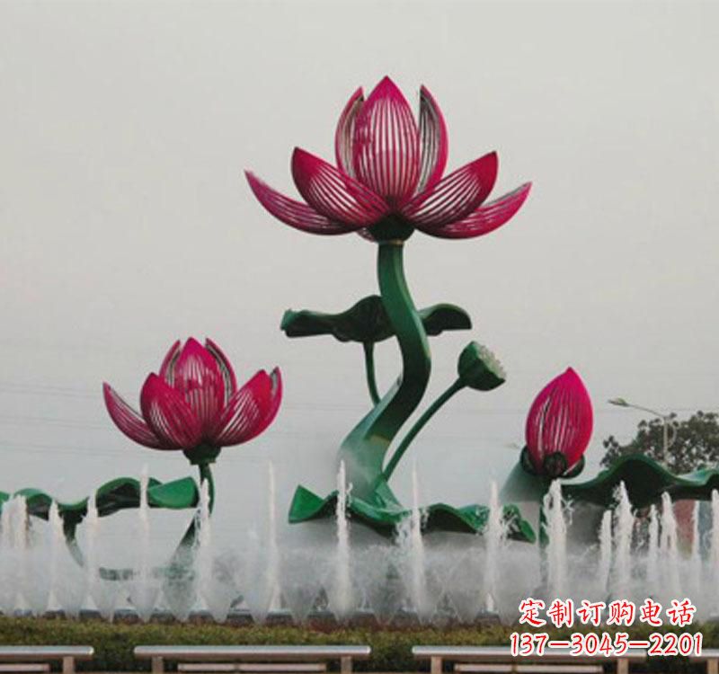 内江不锈钢莲花雕塑