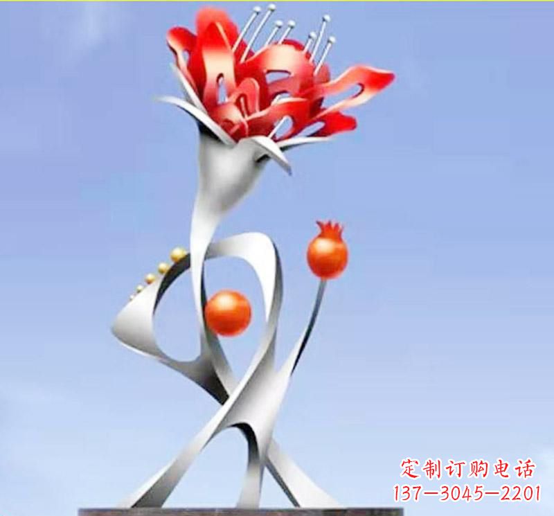 内江不锈钢植物莲花花朵雕塑