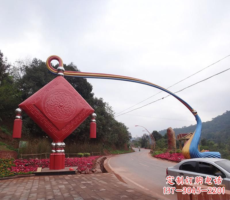 内江不锈钢拱门雕塑精致的现代艺术