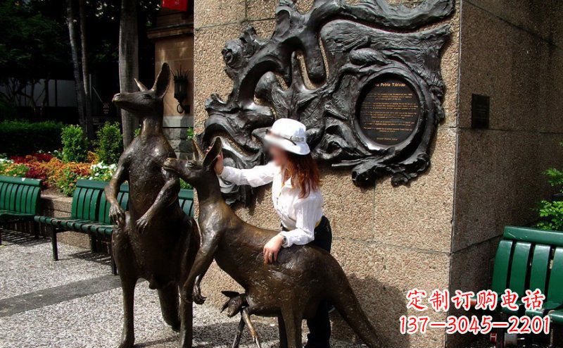内江袋鼠雕塑——装点步行街的美丽风景