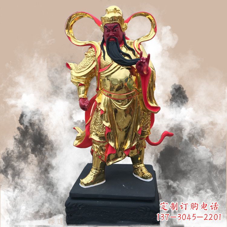 内江彩绘关公佛像