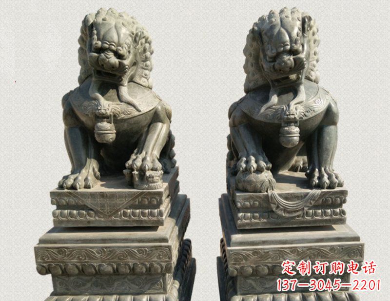 内江狮子雕塑象征王者风范