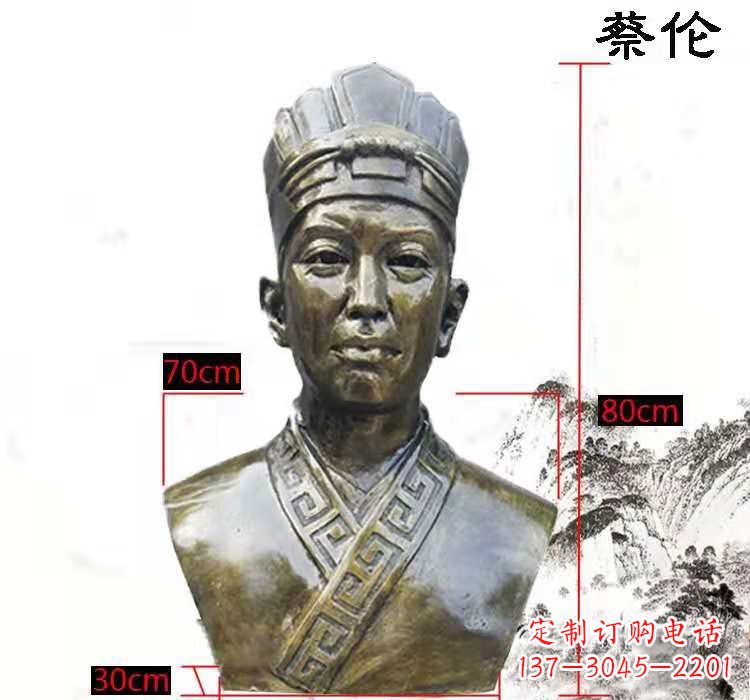 内江蔡伦雕塑象征着中国文化的传承