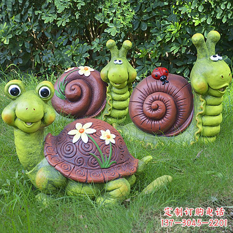 内江蜗牛雕塑——精致的草坪小动物装点