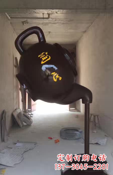 内江精美茶壶铜雕,让你赏心悦目