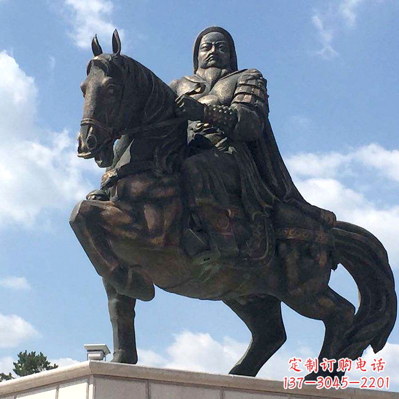 内江成吉思汗驰骋铜像象征着不朽的传奇