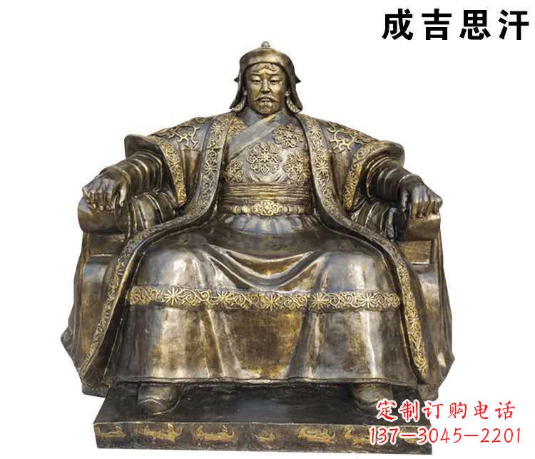 内江成吉思汗英雄的雕像