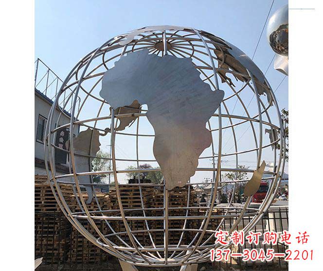 内江以城市为灵感的不锈钢地球仪雕塑