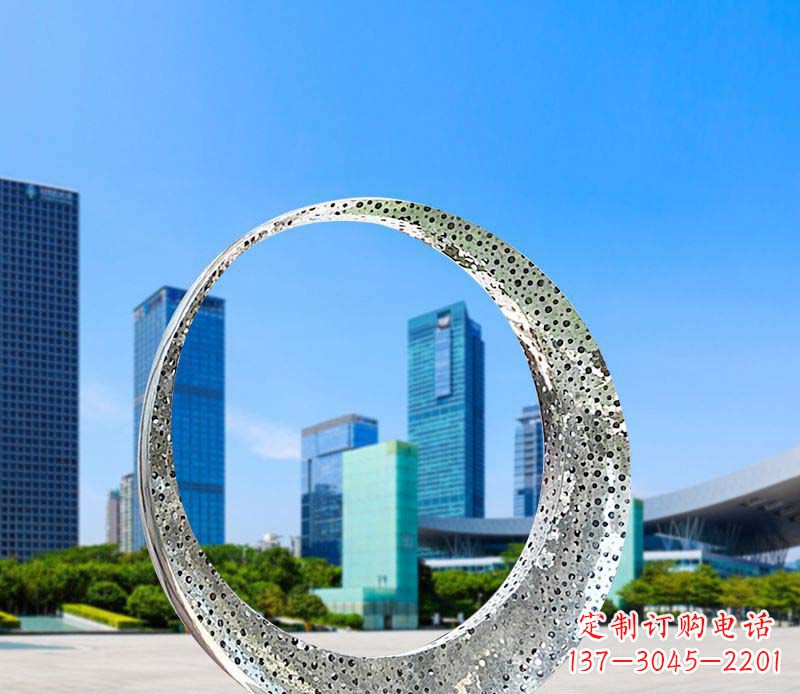 内江美丽圆环——不锈钢灯饰雕塑