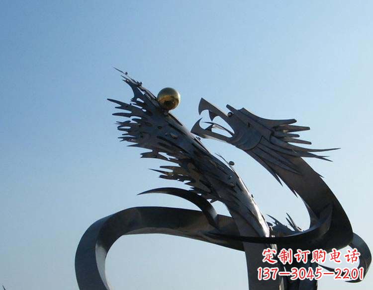 内江不锈钢龙雕塑精细的手工艺品