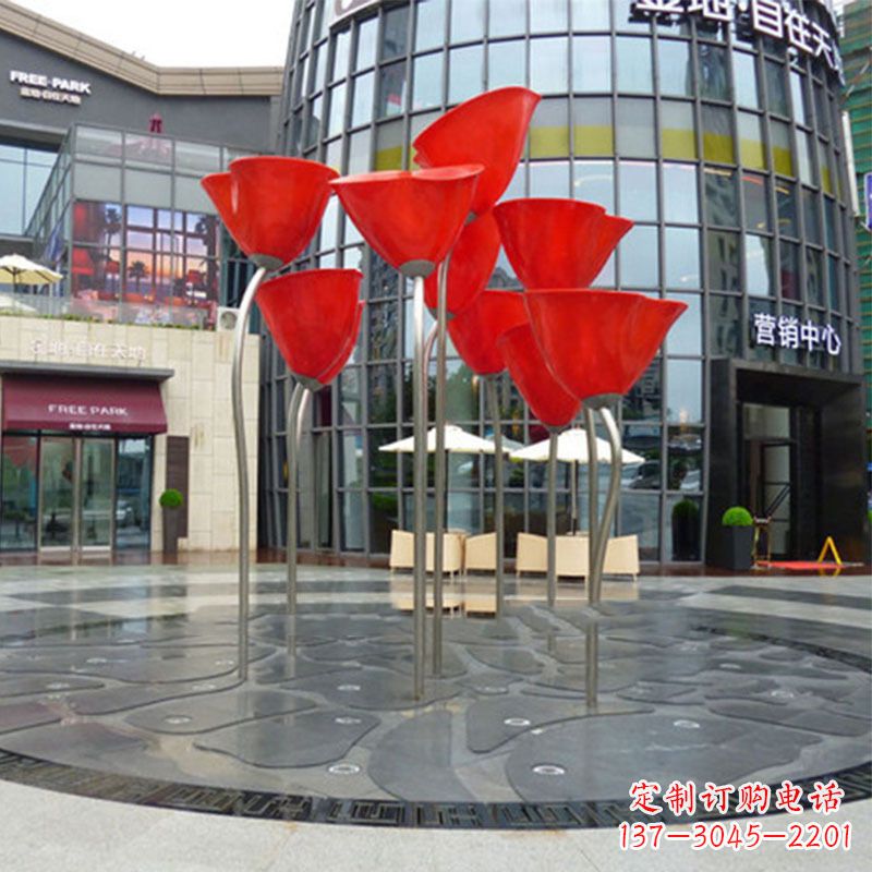 内江玫瑰雕塑点缀城市景观的绚烂之美