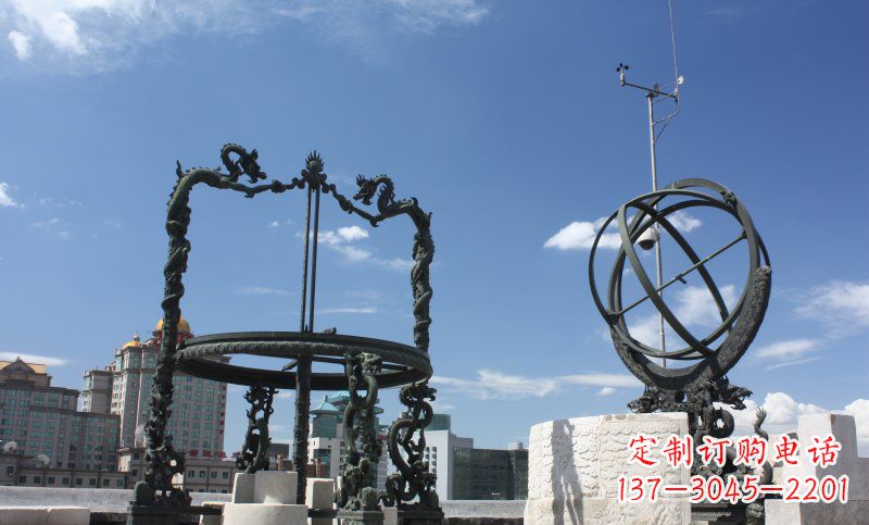 内江浑天仪雕塑,见证着城市的历史
