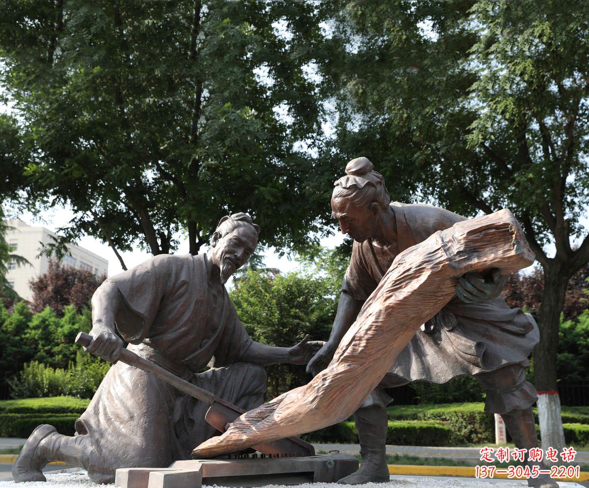 内江蔡伦造纸术雕塑——记录历史文化的静态画卷