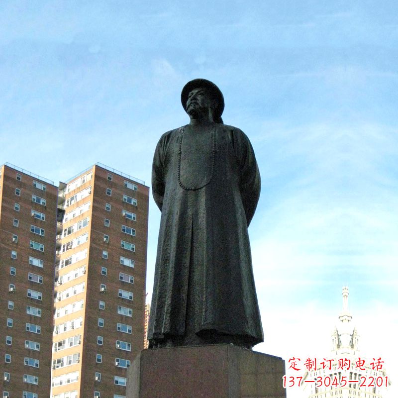 内江林则徐雕塑标志着城市文化的名人