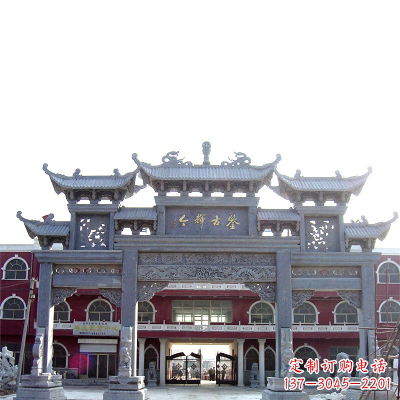 内江石雕牌楼极致精美的城市艺术