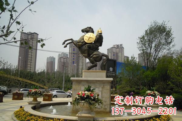 内江铸造城市象征——铜马战士雕塑