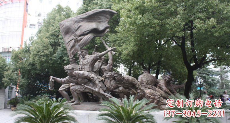 内江革命战士的英勇雕塑