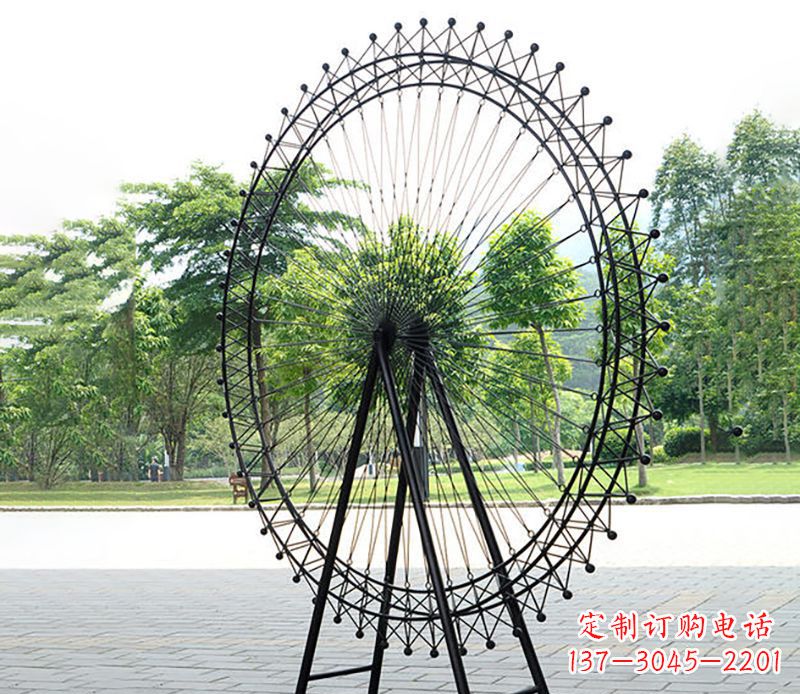 内江不锈钢摩天轮雕塑视觉与空间的结合