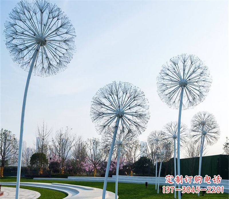 内江抽象不锈钢蒲公英雕塑