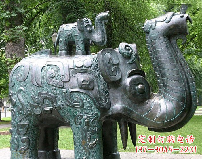 内江抽象大象铜雕
