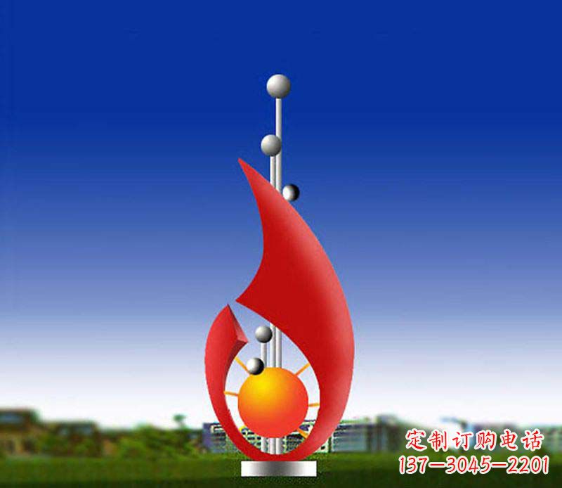 内江色彩斑斓的水滴雕塑