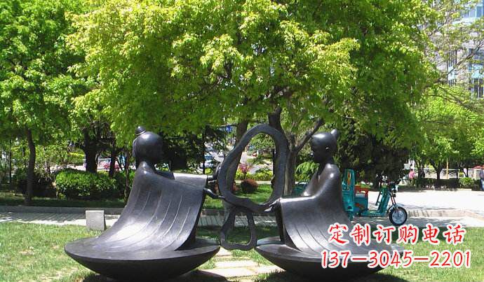 内江以孔融为灵感的校园铜雕
