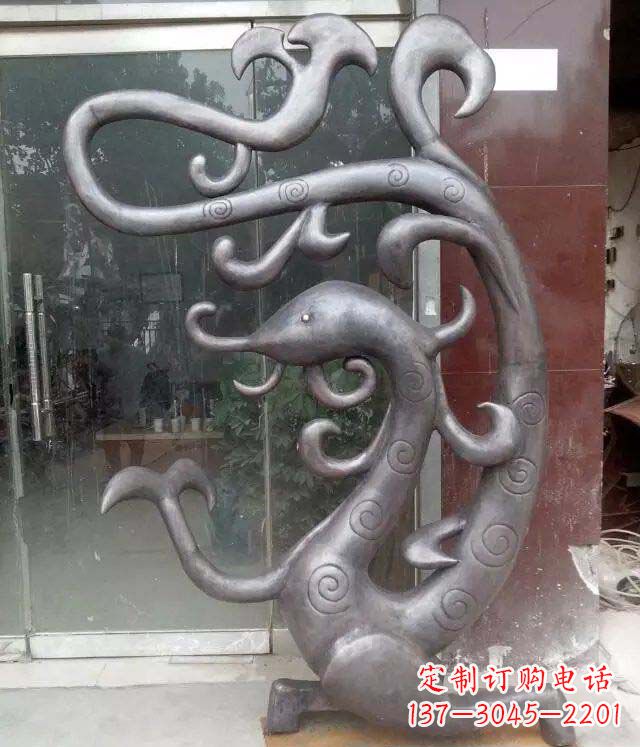 内江抽象蛇景观动物铜雕
