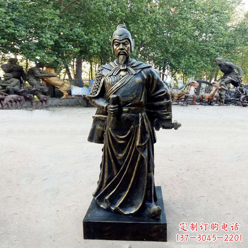 内江李靖--初唐著名人物仿铜雕塑像