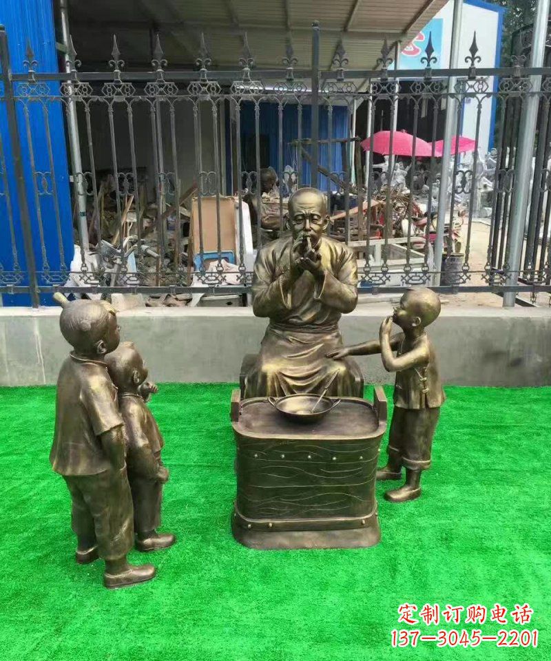 内江传统糖人铜雕——赞美传统文化的艺术精品