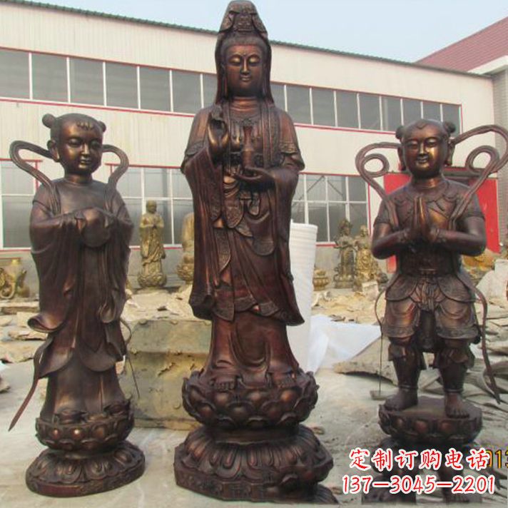 内江纯铜观音菩萨雕塑佛家艺术的精粹