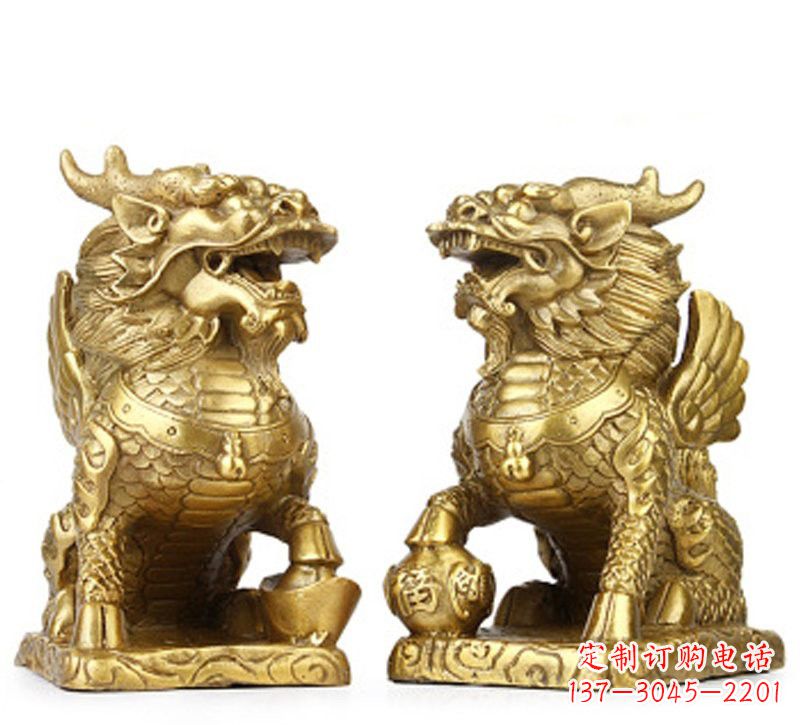 内江纯铜麒麟雕塑