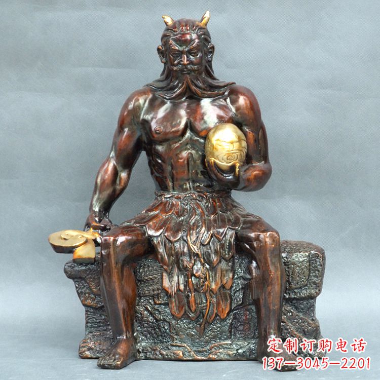 内江神农大帝坐姿雕塑像