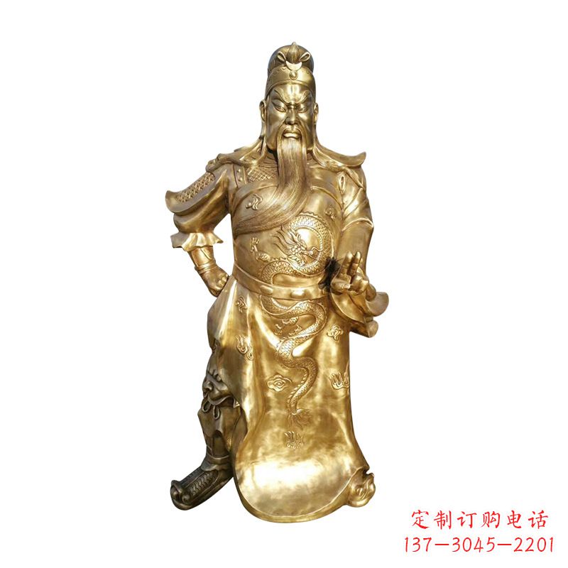 内江抒写三国历史关羽雕塑