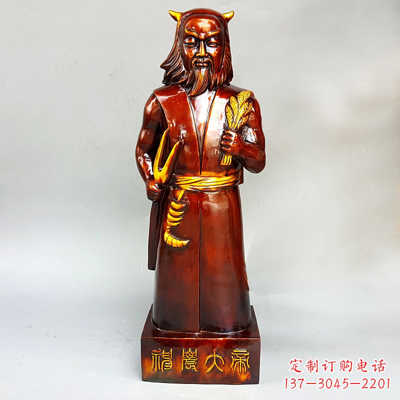 内江神农氏铜像传承炎帝文化的艺术之作