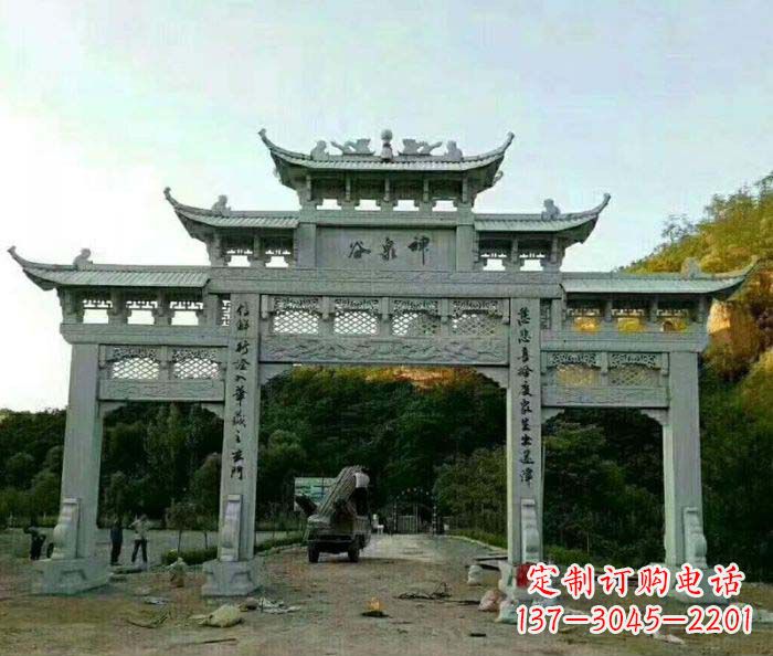 内江村口石雕牌楼千百年文化瑰宝