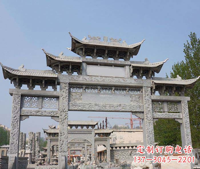 内江大理石牌坊雕塑传承中国古典文化