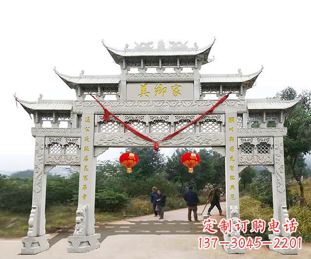 内江牌坊雕塑珍贵的传统文化