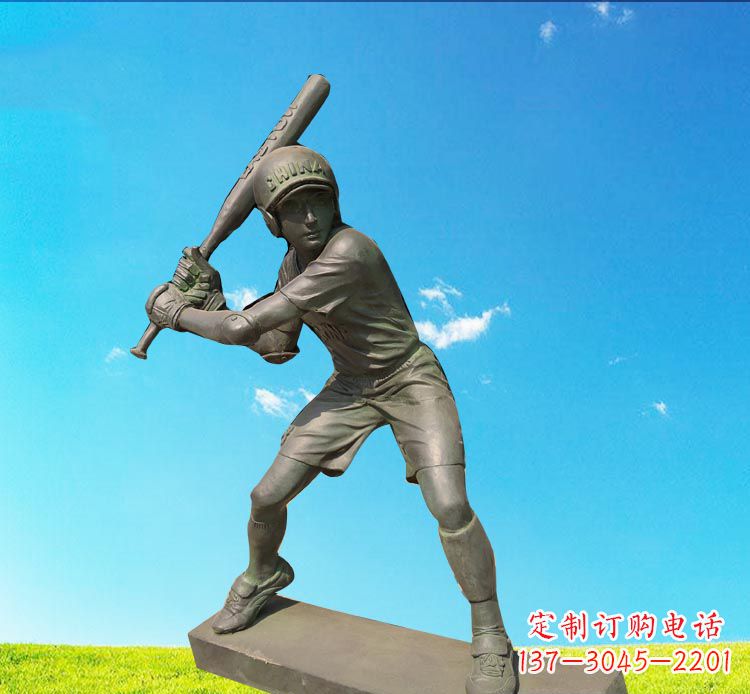 内江棒球雕塑传承美国传统文化