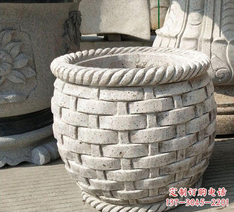内江大理石雕塑水缸