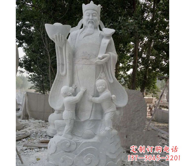 内江大理石财神雕塑——守护家庭繁荣