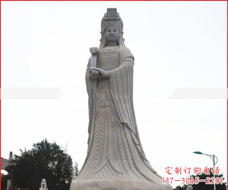 内江大理石大型妈祖神像雕塑